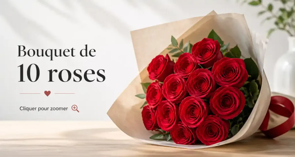 Bouquet de 10 roses