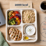 2000 calories par jour : menu concret et ajustements, assiette 2000 kcal