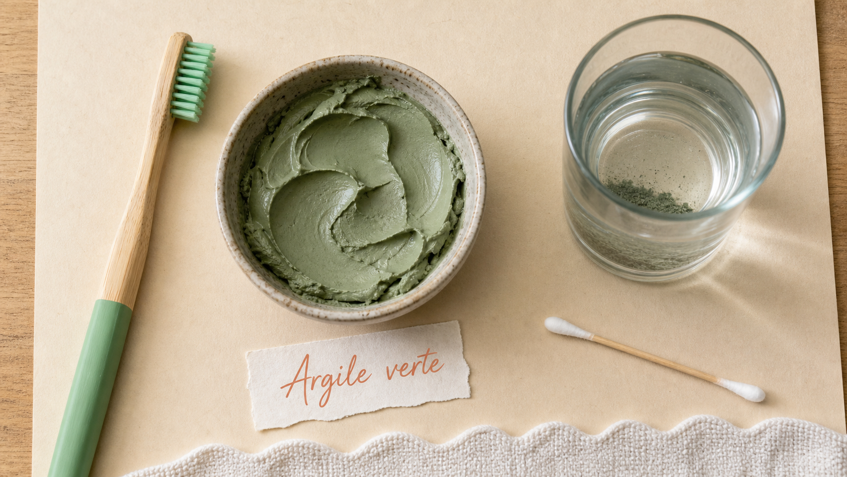 Argile verte et déchaussement des dents : argile verte sur gencives