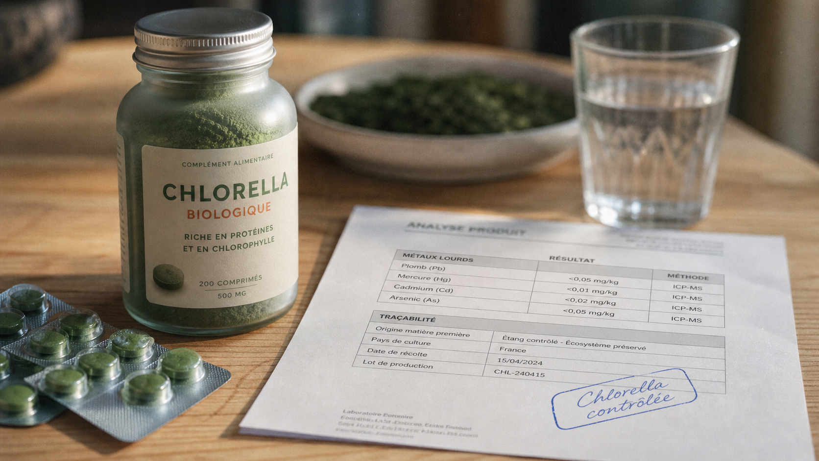 Chlorella danger pour le foie : analyse qualité et métaux lourds