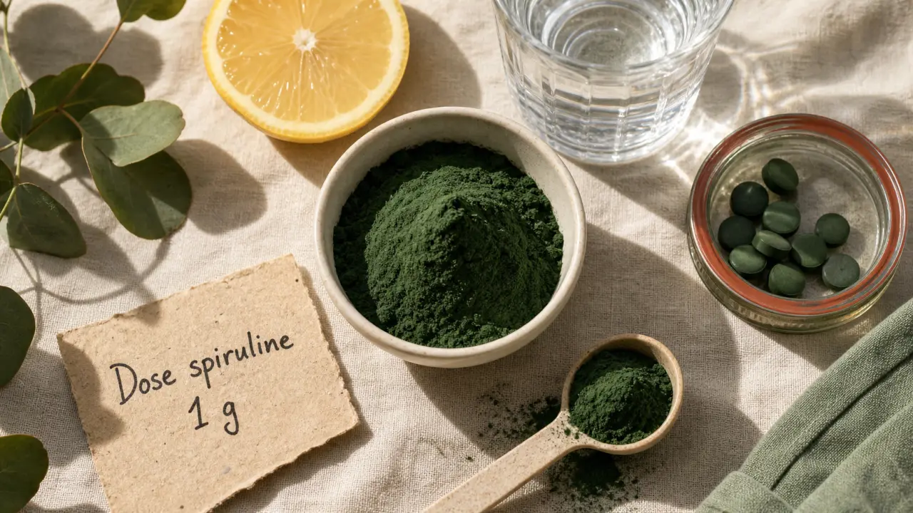Combien de spiruline par jour pour maigrir : dose 1 g puis 3 à 5 g
