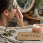 Comment cacher ses cernes sans maquillage : masque de thé vert froid sous les yeux