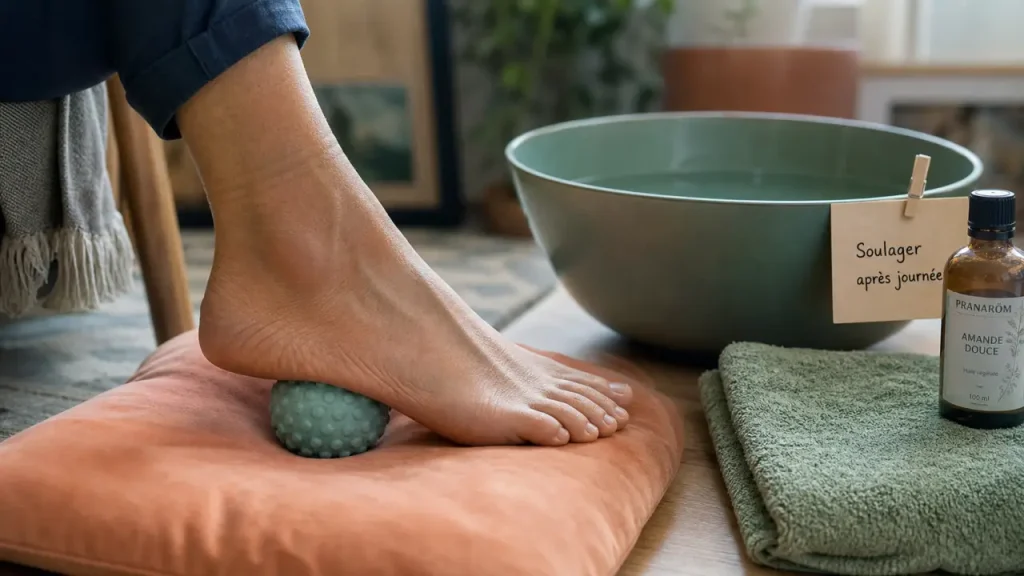 Pieds douloureux après une journée debout : froid, massage et chaussures à corriger