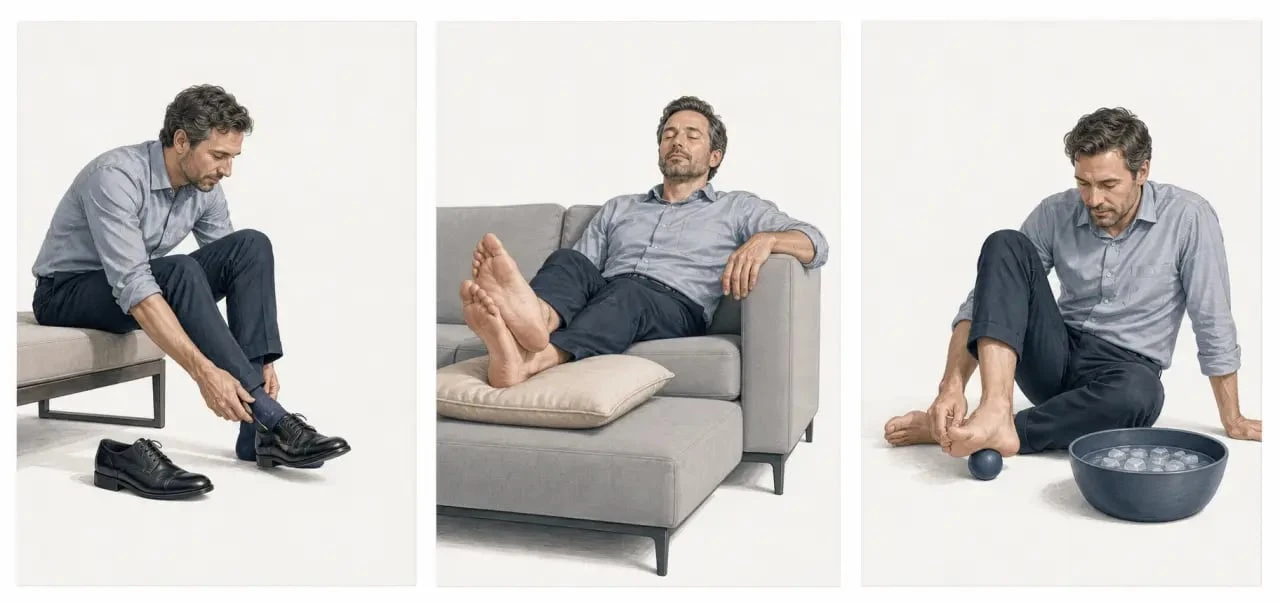Comment soulager les pieds après une journée debout avec surélévation, massage et bain de pieds