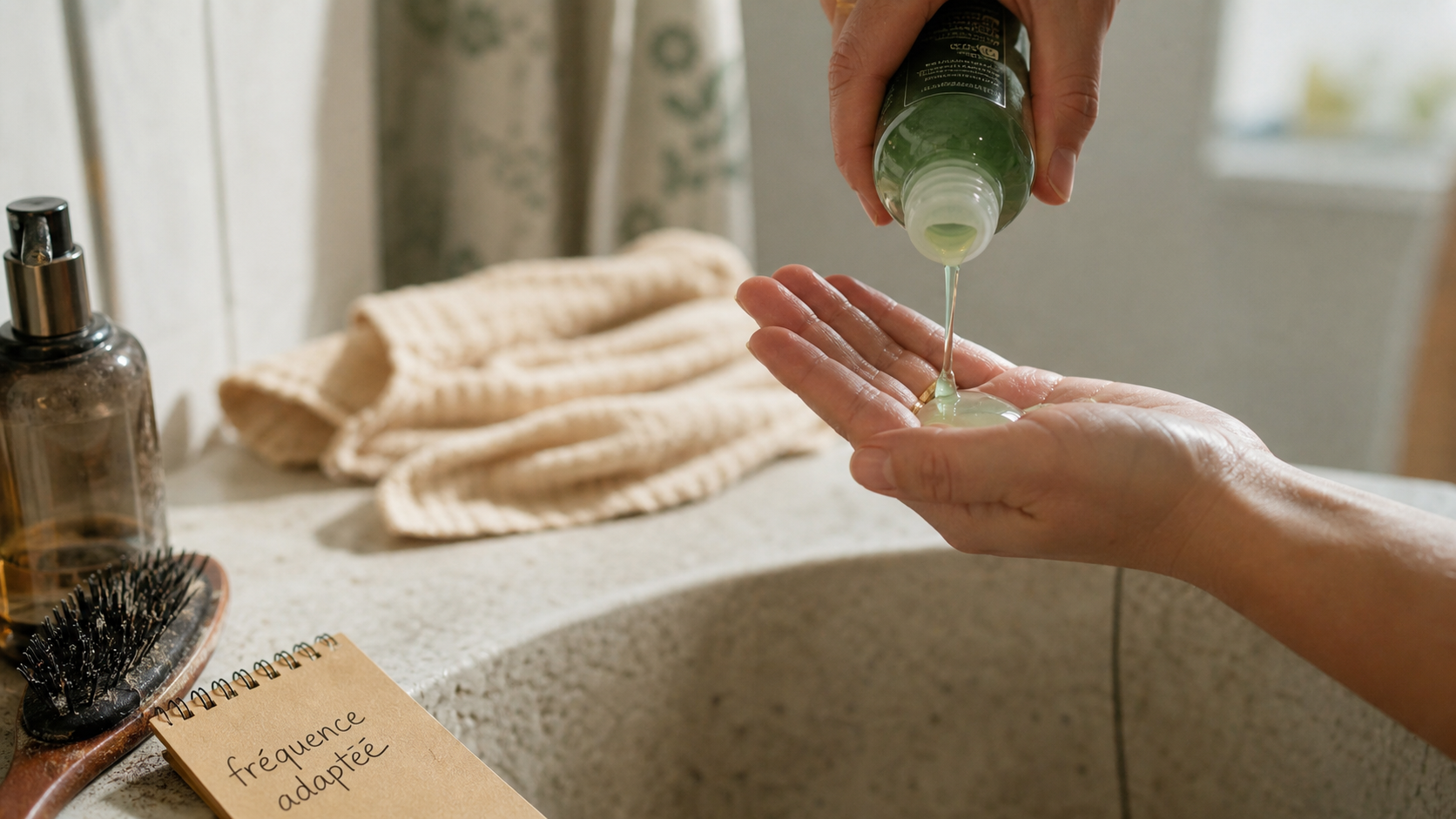 Faut il se laver les cheveux tous les jours ? Shampoing doux au lavabo