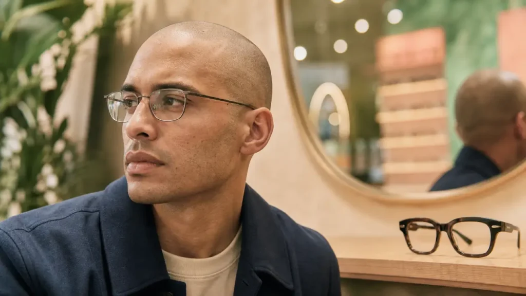Lunette pour chauve : choisir une monture qui équilibre le visage sans durcir les traits