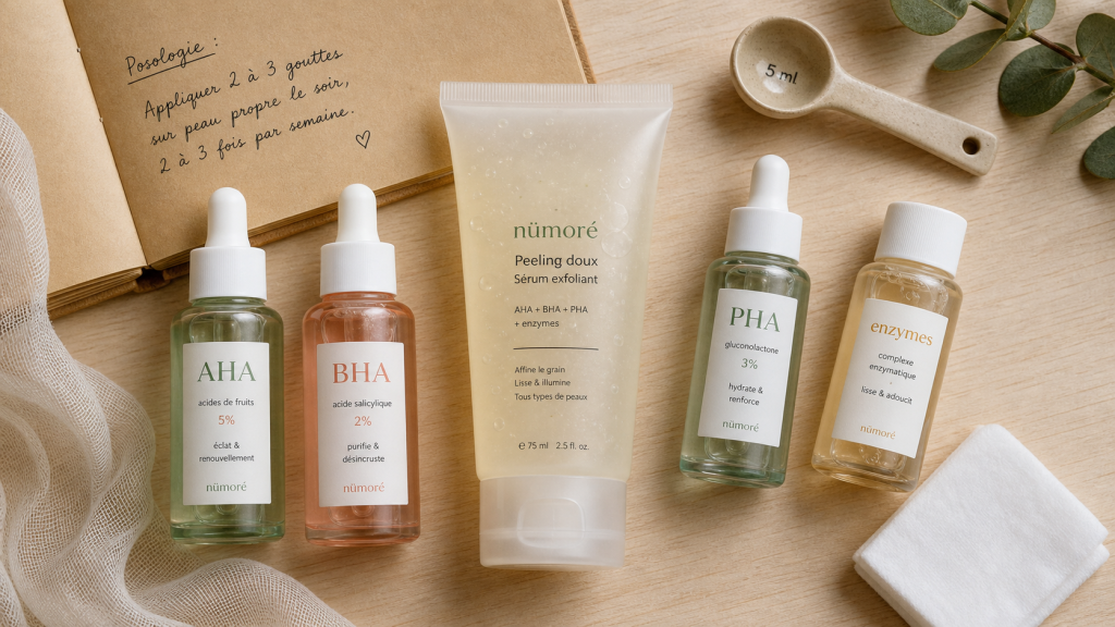 Meilleur peeling visage pharmacie AHA BHA PHA enzymes