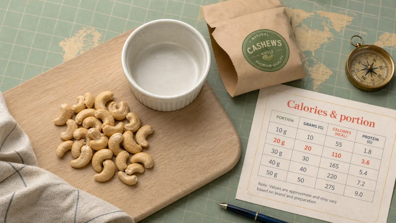 Noix de cajou fait grossir : portion 30 g, calories et satiété