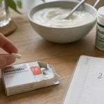 Probiotique apres antibio : gélule et 2 h d’écart