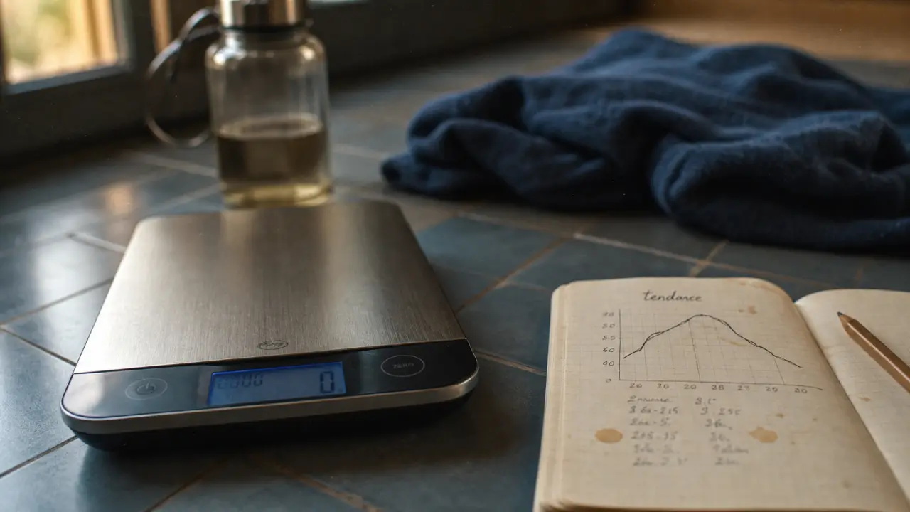 Se peser tous les jours fait grossir : balance numérique et carnet de suivi