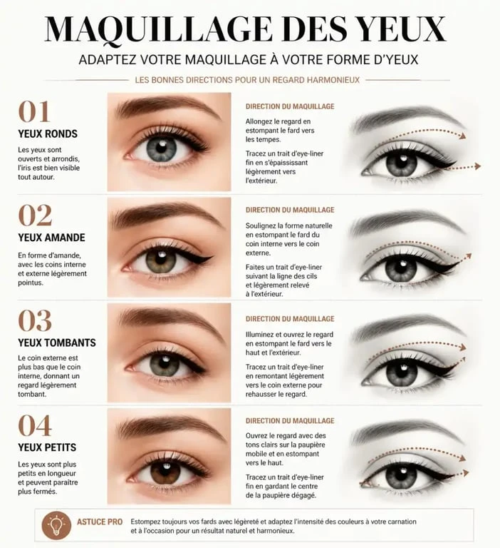 Démonstration maquillage yeux : adapter le maquillage à la morphologie