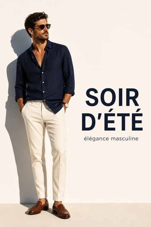Tenue été homme classe pour une soirée d’été, style chic et sobre