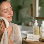Nettoyage de la peau en profondeur : désincruster sans décaper, femme nettoyant le visage