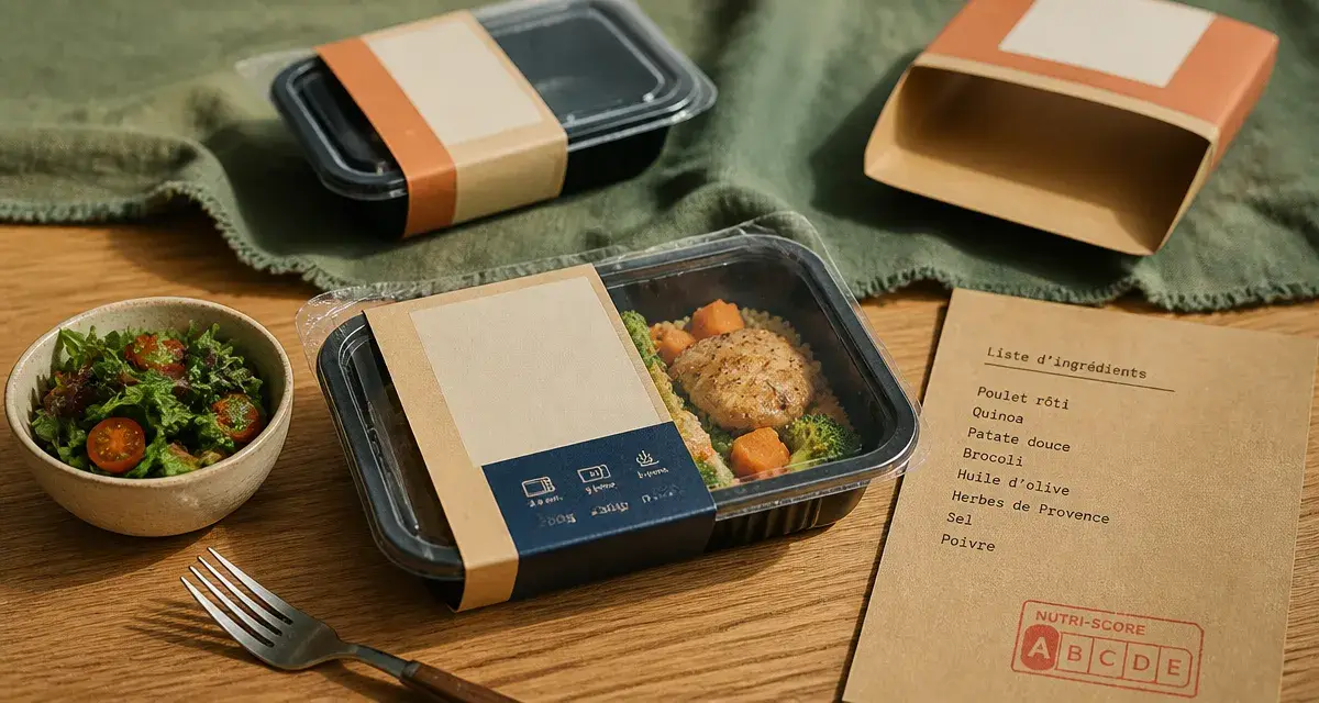 Repas minceur tout prêt grande surface : barquette et ingrédients au supermarché