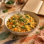 Ayurveda alimentation kitchari quotidien, riz et lentilles vapeur