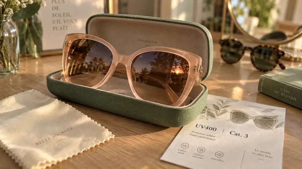 Une grosse lunette de soleil se choisit à ses dimensions, pas seulement à son style