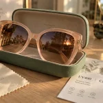 Grosse lunette de soleil oversize sur étui, UV400 Cat. 3