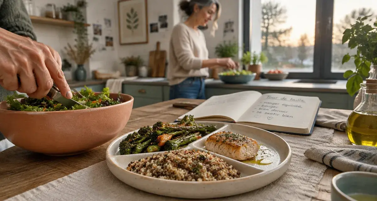 Comment maigrir à la ménopause : repas équilibré pour muscles et sommeil