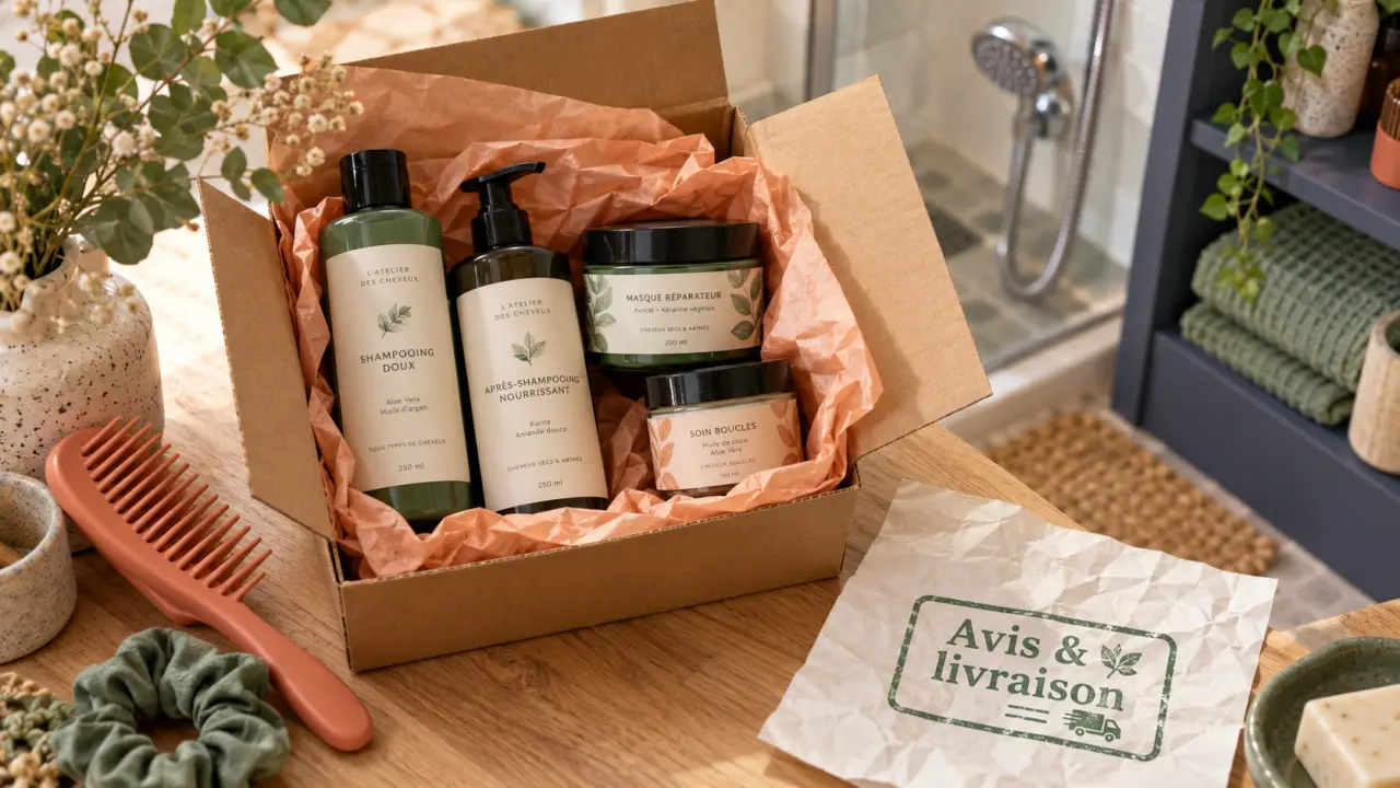 In haircare avis : colis de soins capillaires hydratants, flacons et pots