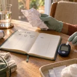 Perte de poid et diabete : suivi glycémie, poids et thermomètre
