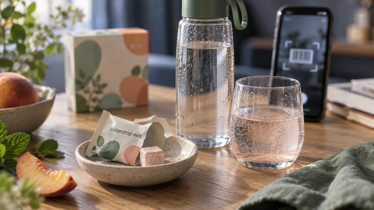 Waterdrop avis yuka : boisson eau acidulée, code-barres